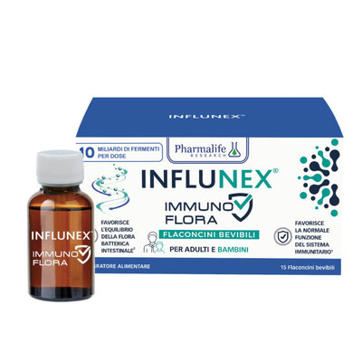Pharmalife Influnex Immuno Flora Flaconcini Bevibili 15 flaconcini da 10 ml